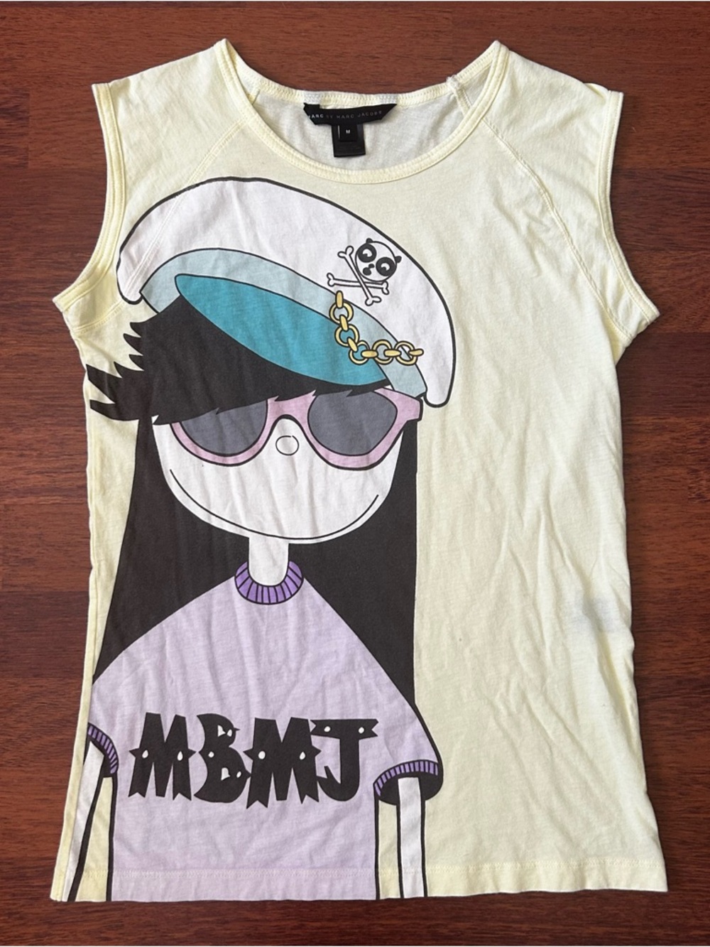 Marc by Marc Jacobs Yellow Graphic Tee - Cartoon Print